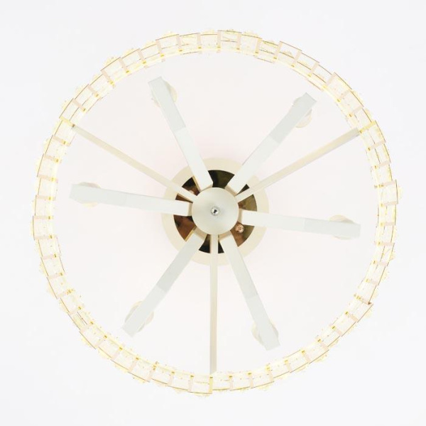 Купить Ambrella Подвесная люстра с хрусталем TR5051 GD/WH/CL золото/белый/прозрачный E14/6 max 40W D500*380