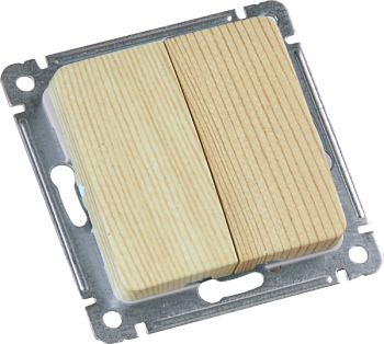 Hegel Мастер внутр Сосна ВС10-451-02 Выключатель 2-клавишный, механизм