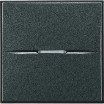 BT Axolute Антрацит Выключатель аксиальный 1-кл. 10А, 250В, винт. клеммы, 2 мод. (замена для арт. HS4001M2A) HS4001M2N