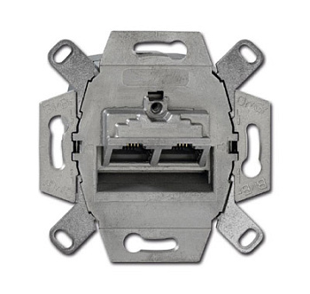 ABB BJE Мех Компьютерная/телефон.розетка 2-пост.UAE, 8/8 полюсов, RJ45, кат.6е, 500 МГц 2CKA000230A0412