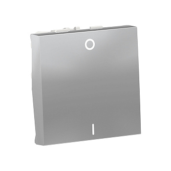 SE Unica Modular Алюминий Выключатель 1-клавишный, двухполюсный, сх. 2, 16 AX, 250В, 2 модуля NU326230