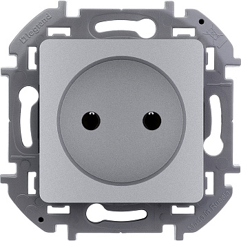 Legrand INSPIRIA Алюминий Розетка 2К - 16 А - 250 В 673712