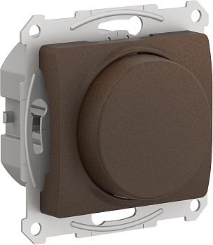 Systeme Electric Glossa Шоколад Светорегулятор (диммер) повор-нажим, LED, RC, 400Вт, мех.