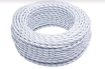 BIRONI Белый глянец Витой провод 3*2,5 20м B1-435-071-20