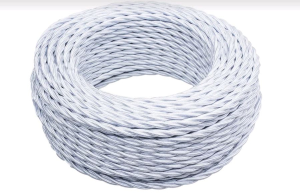 BIRONI Белый глянец Витой провод 3*2,5 20м B1-435-071-20