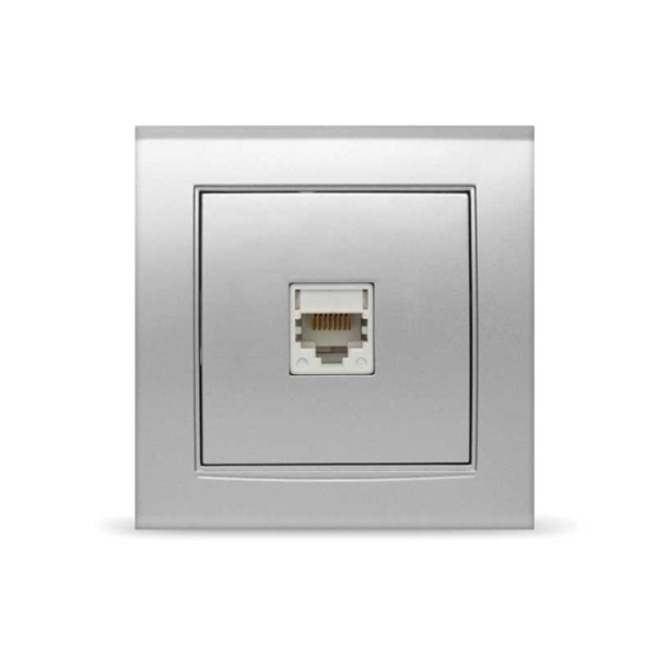 UNIVersal "Бриллиант" Розетка "серебро"комп. 7949858