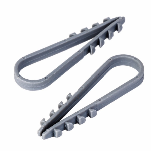 PROconnect Дюбель-хомут нейлоновый 11-18 мм, серый, упаковка 100 шт. 07-4502-3