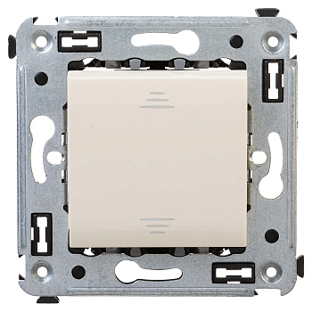 DKC Переключатель одноклавишный в стену, "Avanti", "Ванильная дымка"