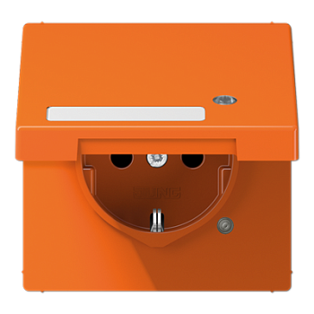 JUNG SCHUKO-розетка с крышкой, оранжевый LS1520NAKLKOO