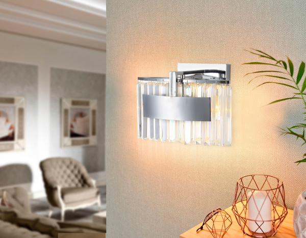 Купить Ambrella Настенный светильник TR5094 CH/CL хром/прозрачный E14 max 40W 348*200*234