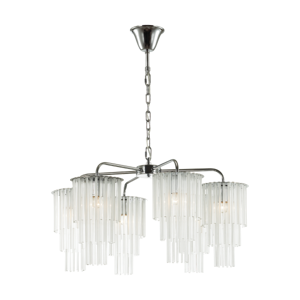 Купить Odeon Light 4920/6 MODERN ODL22 329 хром/прозрач./матов./стекло Люстра E27 6*60W PAPITA