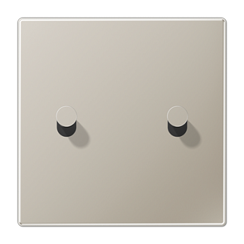 JUNG LS1912 Нержавеющая сталь Центральная плата, 1 пост, 2 тумблера,конус; метал. исполнение ES12-5K1