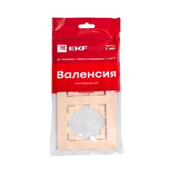 Купить EKF PROxima Валенсия рамка 2-местная кремовая