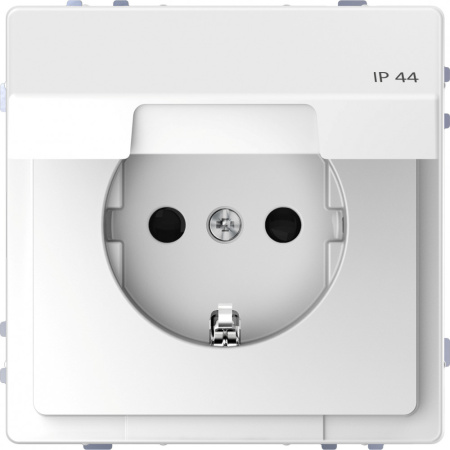 SE Merten D-Life Белый Лотос Розетка 16А с/з и крышкой IP44 MTN2314-6035
