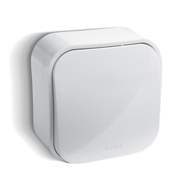 Купить Legrand Quteo Белый Выключатель 1-клавишный 10А 782200
