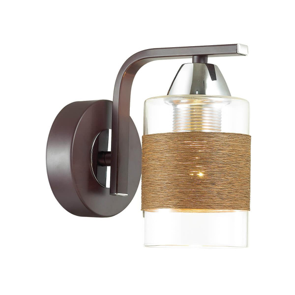 Lumion 3030/1W LN19 170 хром/кофе/стекло/декор.тесьма Бра E27 1*60W 220V FILLA