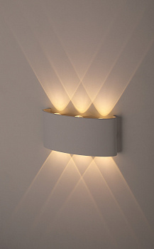 ЭРА WL12 WH Светильник Декоративная подсветка светодиодная 6*1Вт IP 54 белый