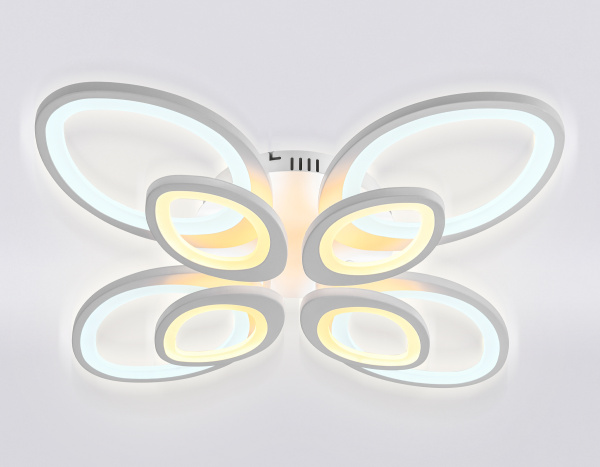 Купить Ambrella Потолочный светодиодный светильник с пультом FA4179/4+4 WH белый 3000+6400K/4200K/6400+3000K 134W 620*620*120 (ПДУ ИК)