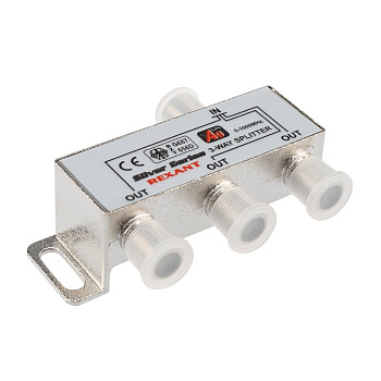 Делитель ТВ х 3 + 4шт. F "BOX" 5-1000 МГц "Silver" Rexant 05-6102