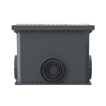 DKC Смотровой переходной колодец с крышкой для двустенных труб, 335х240х255мм