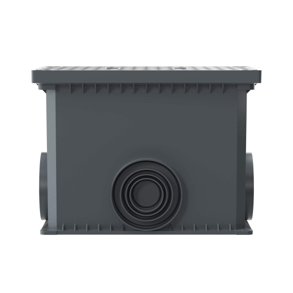 DKC Смотровой переходной колодец с крышкой для двустенных труб, 335х240х255мм