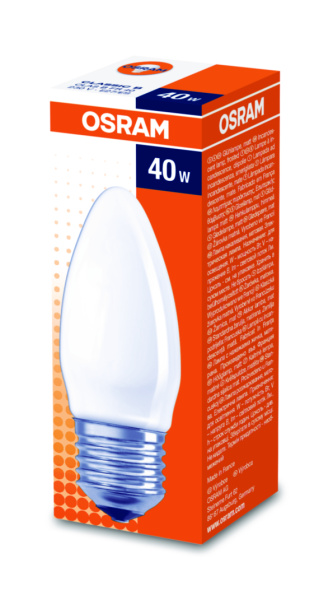 Купить Osram Лампа накаливания CLAS B матовая 40W E27 4008321411365