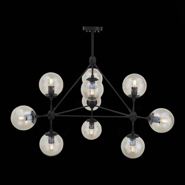 Купить ST LUCE SL549.403.10 Люстра подвесная  Черный/Дымчатый E27 10*40W