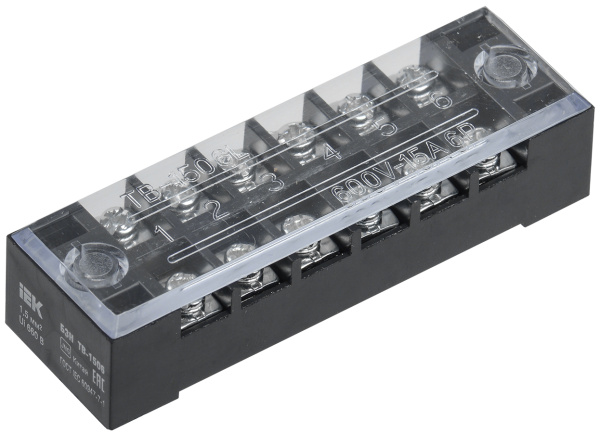 IEK Блок зажимов БЗН ТВ-1506 1,5 мм2 15A 6 пар
