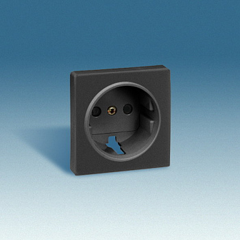 Simon 82 Графит Накладка розетки 1-ая с/з 82041-38