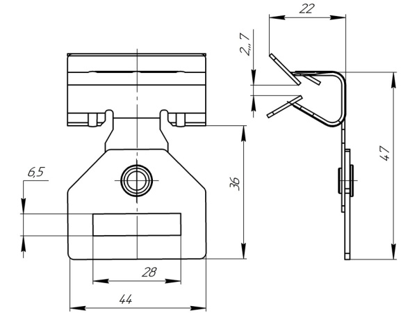 Купить EKF PROxima Зажим балочный 3-8мм под перфоленту