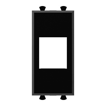 DKC Адаптер без шторки для Keystone, "Avanti", "Черный квадрат", 1 модуль