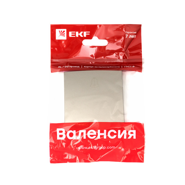 Купить EKF PROxima Валенсия лицевая панель кнопки звонка 10А кашемир