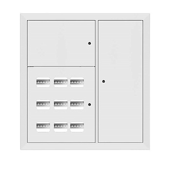 Щит этажный 9 кв. RAL9003 3 окна в ряд по гориз. (1000х950х150) EKF PROxima