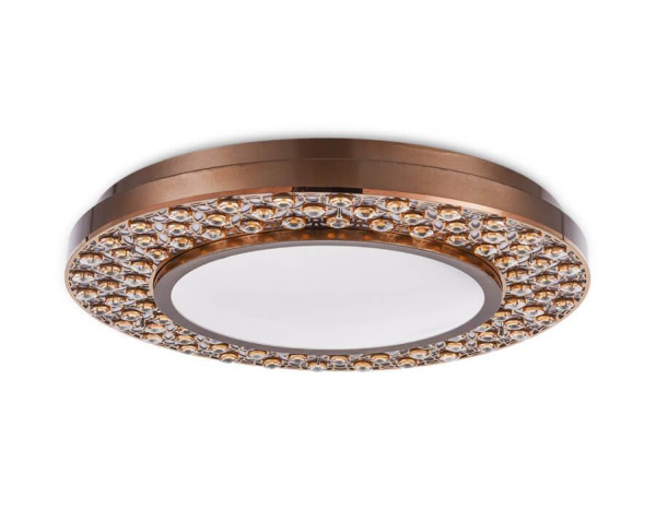 Ambrella Потолочный светодиодный светильник с пультом FA9449 CF/TI кофе/янтарь 132W D600*85 (ПДУ РАДИО 2.4)