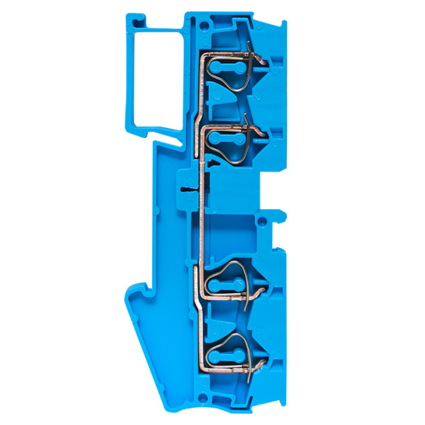 Купить Колодка клеммная пружинная JXB-ST-4 41А 4 вывода синяя EKF