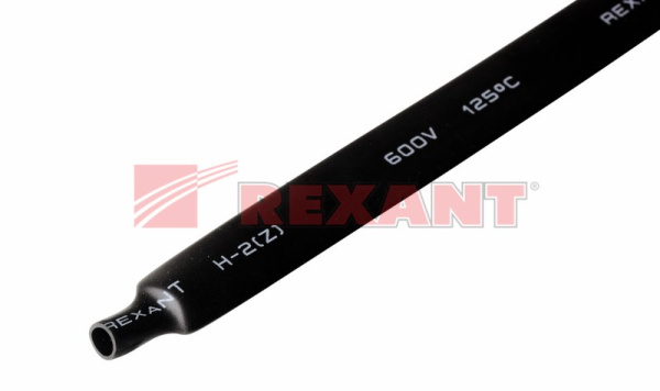 Купить 8.0 / 4.0 мм 1м термоусадка черная Rexant 20-8006