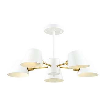 Lumion 4465/5C LN20 054 белый, золотой Люстра потолочная E14 5*60W 220V KENIA Lumion 4465/5C LN20 054 белый, золотой Люстра потолочная E14 5*60W 220V KENIA