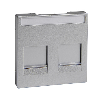 SE Merten SM Алюминий Центральная плата 2-ая для модулей штепсельных разъемов MTN4564-0460