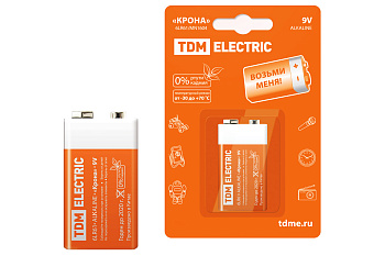 TDM Элемент питания 6LR61 "Крона" 9V BP-1 SQ1702-0013