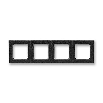 ABB EPJ Levit антрацит / дымчатый чёрный Рамка 4 поста 2CHH015040A6063