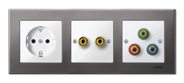 Купить SE Merten SM M-Elegance Серый родий Рамка 3-ая MTN403314