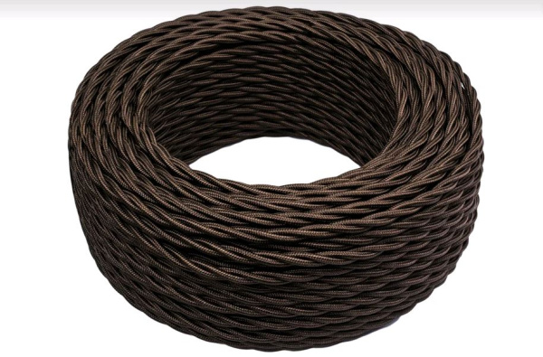 BIRONI Коричневый глянец Витой провод 3*1,5 10м B1-434-072-10