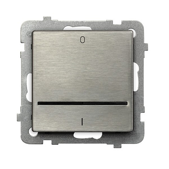 Ospel Sonata Сталь Выключатель 2-полюсный с подсветкой, без рамки ŁP-11RMS/m/37