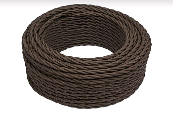 BIRONI Коричневый матовый Витой провод 2*0,75 150м B1-422-72-150