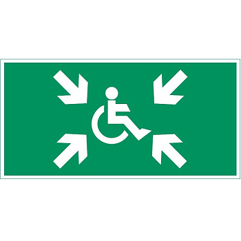 Varton пиктограмма "Безопасная зона МГН" 400х200мм для авар-эвакуац св-ка Vault V5-EM03-60.013.032