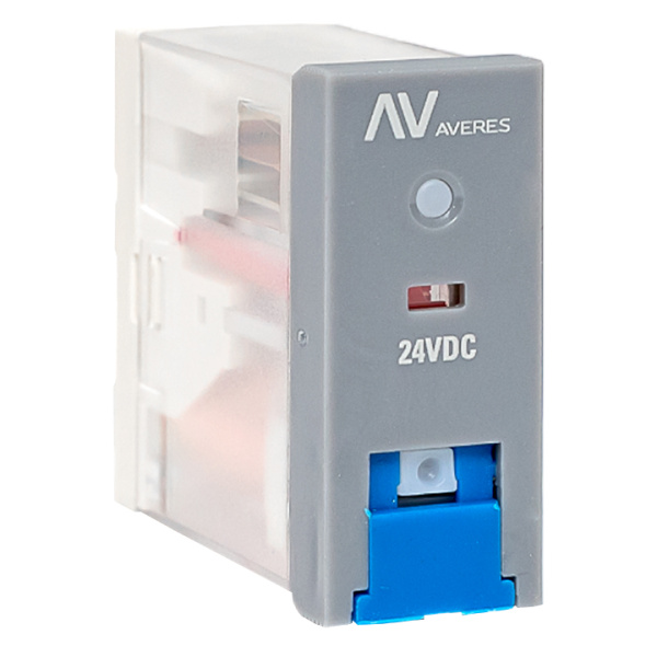 EKF Averes Реле промежуточное с кнопкой и мех. Индикацией RPAt 25/1 12A 24В DC