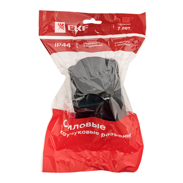 Купить EKF Basic Розетка настенная с защитной крышкой каучуковая наклонная 380В 3P+PE 32A IP44 RPS-023-32-380-44