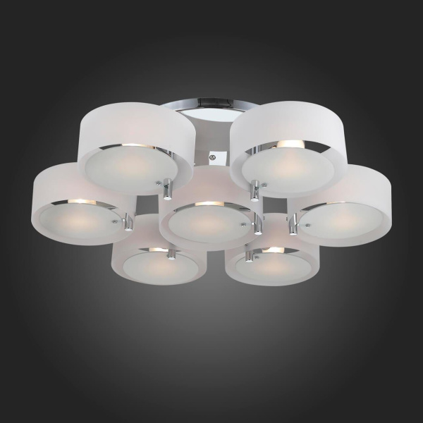 Evoluce SL483.502.07 Люстра потолочная Хром/Белый E27 7*60W Купить Evoluce SL483.502.07 Люстра потолочная Хром/Белый E27 7*60W