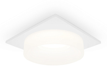 Ambrella Встраиваемый точечный светильник с акрилом TN1314 SWH/FR белый песок/белый матовый GU5.3 92*92*45