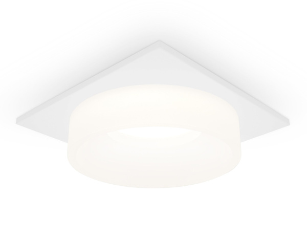 Ambrella Встраиваемый точечный светильник с акрилом TN1314 SWH/FR белый песок/белый матовый GU5.3 92*92*45